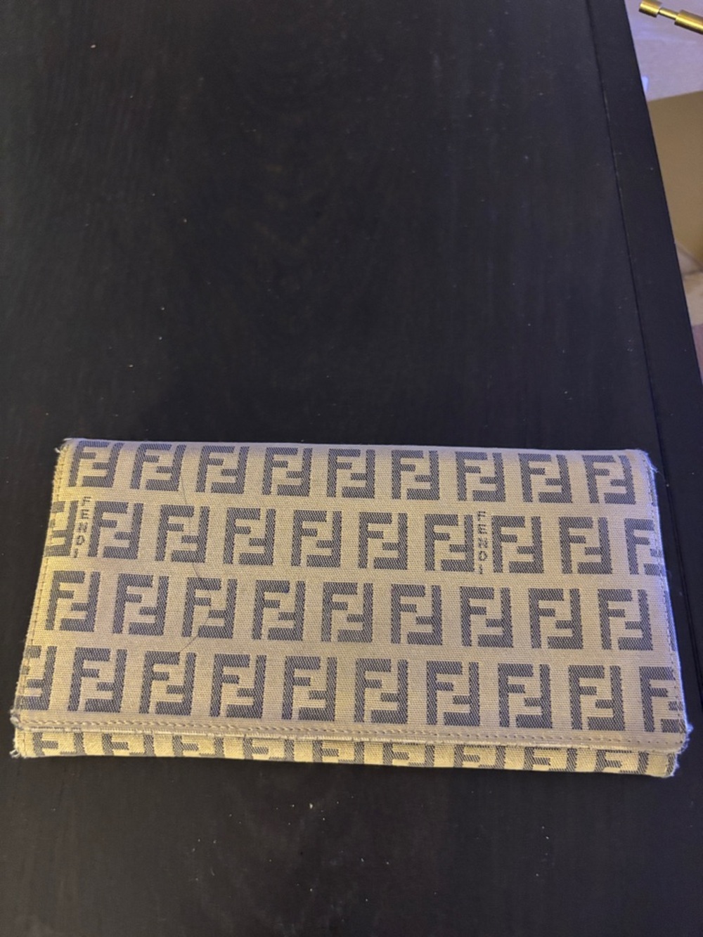 Fendi Black Leather Continental Wallet